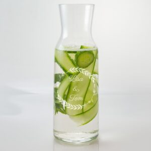 Gepersonaliseerde en gegraveerde karaf met eigen ontwerp, perfect voor unieke geschenken.