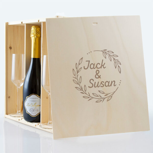 Personalisiertes Sektpaket mit Gravur – Edles Geschenkset mit Sektgläsern