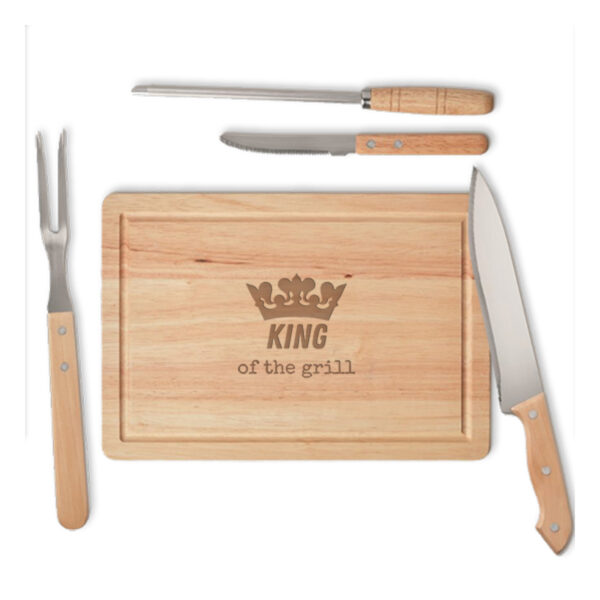 Personalisiertes Grill-Schneidebrett mit Gravur – Einzigartiges BBQ-Set