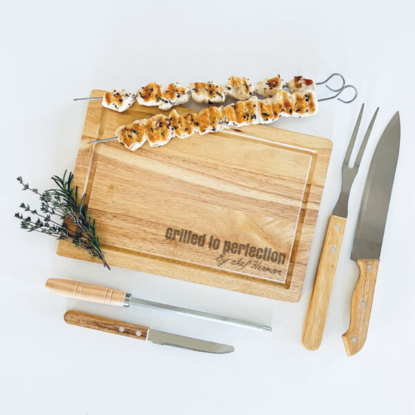 Grill-Schneidebrett mit Gravur – Einzigartig & personalisiert für Grillfans